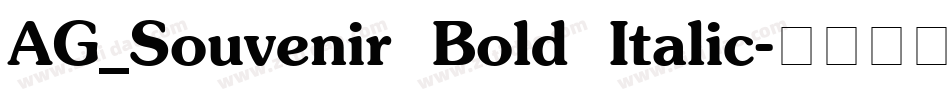 AG_Souvenir Bold Italic字体转换